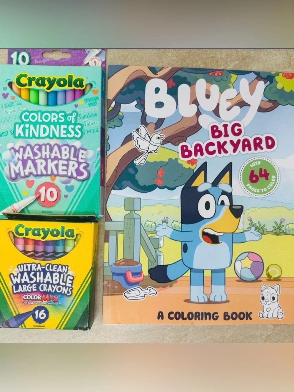 Bluey Plush, Where's Bluey Activity Book, Magnetic Play Set, Crayons